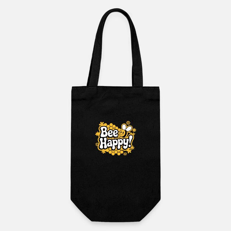 Happy Bee Buzz - Sac à bouteille - noir