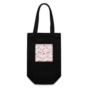 Patterns for Coffee and Sweets Coffee and Sweet - Gift Bag for Bottles - black - Front