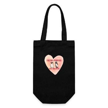 Friends Forever Boys Whatever - Geschenkbeutel für Flaschen - Schwarz - Vorne