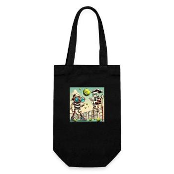Tennis humour chat filet raquette balle - Sac à bouteille - noir - Devant