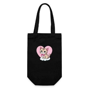 Love Meow - Gift Bag for Bottles - black - Front
