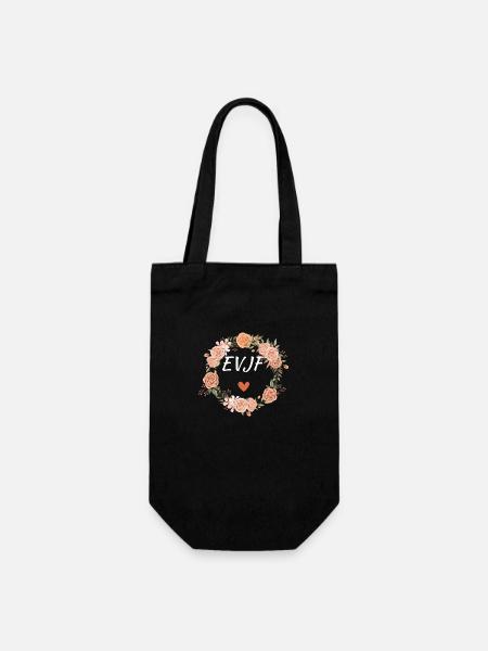 Evjf florale watercolor - assorti - Sac à bouteille - noir