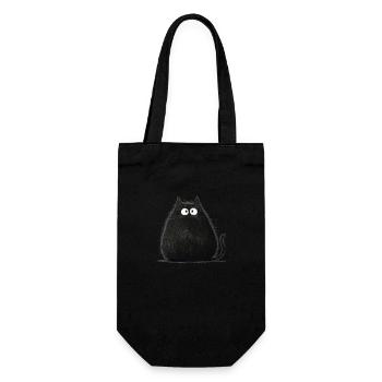 Feed Me Human, Katzenliebhaber Shirt, Taschen, Hemd, Tank - Geschenkbeutel für Flaschen - Schwarz - Vorne