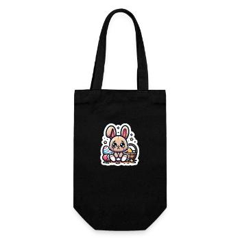 Sad Bunny - Geschenkbeutel für Flaschen - Schwarz - Vorne