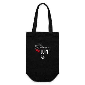 C’est prévu pour juin - annonce de grossesse - Sac à bouteille - noir - Devant