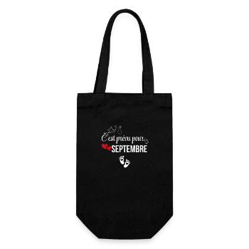 C’est prévu pour septembre - annonce de grossesse - Sac à bouteille - noir - Devant