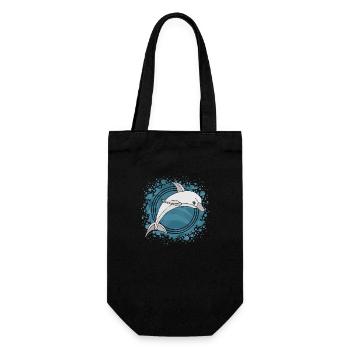 Delfin - Geschenkbeutel für Flaschen - Schwarz - Vorne