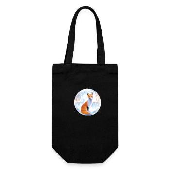 Renard d’hiver. - Sac à bouteille - noir - Devant
