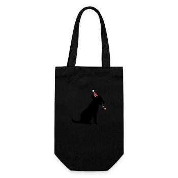 chien anniversaire réveillon nouvel an chapeau de fête célébrer crapaud - Sac à bouteille - noir - Devant