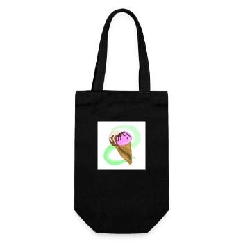 Chocolate and strawberry cone cream - Gift Bag for Bottles - black - Front