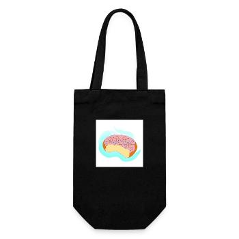 Pink Icing Donut - Gift Bag for Bottles - black - Front