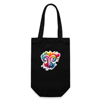 Color Zodiac: Widder - Geschenkbeutel für Flaschen - Schwarz - Vorne