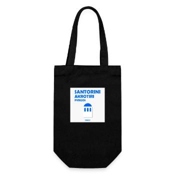 Santorini Greece - Gift Bag for Bottles - black - Front