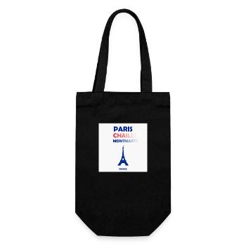 Paris, France - Gift Bag for Bottles - black - Front