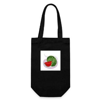 Red watermelon - Gift Bag for Bottles - black - Front
