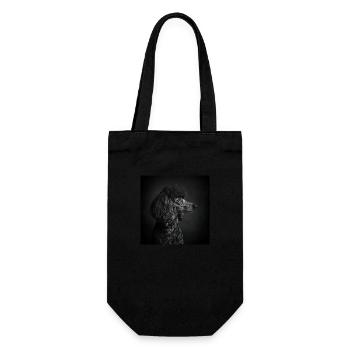 Black Animals - Black Poodle - Geschenkbeutel für Flaschen - Schwarz - Vorne