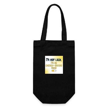 I’m Not Lazy, I’m on Energy-Saving Mode - Funny Qu - Gift Bag for Bottles - black - Front