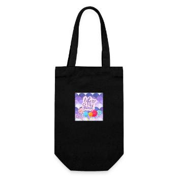 Life Is Sweet - Colourful Candy Lollipop Design - Gift Bag for Bottles - black - Front