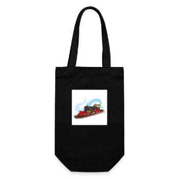 Locomotive à vapeur - Sac à bouteille - noir - Devant