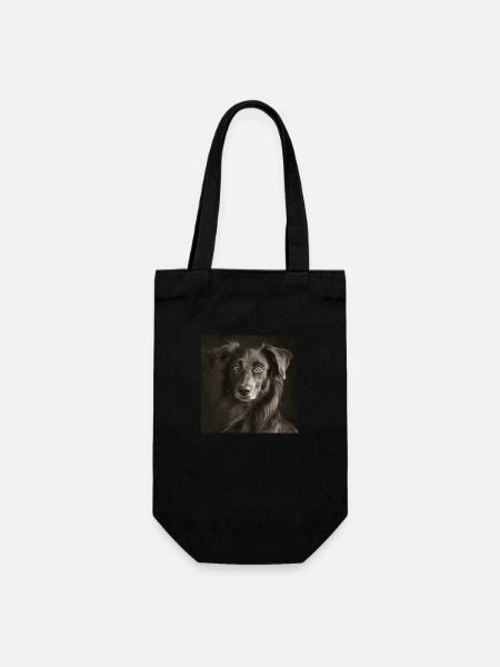 Animaux noirs - Chien mignon - Sac à bouteille - noir
