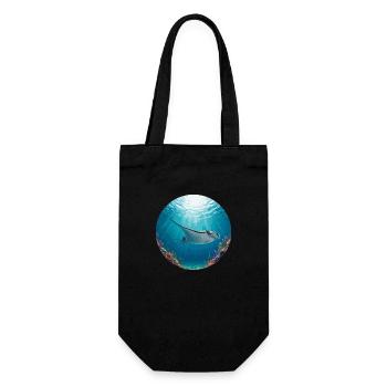 Mantarochen in der Sonne - Geschenkbeutel für Flaschen - Schwarz - Vorne