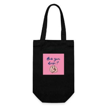 "How You Doin'? Fun and Bold Design" - Gift Bag for Bottles - black - Front