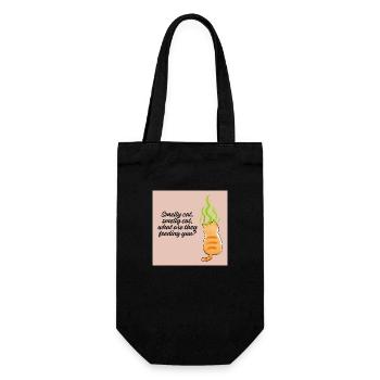 "Smelly Cat Funny Pop Culture Quote Design" - Gift Bag for Bottles - black - Front
