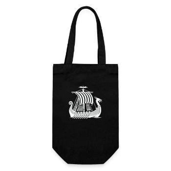 wikinger schiff - Geschenkbeutel für Flaschen - Schwarz - Vorne