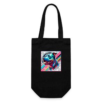 Profil du chien - Sac à bouteille - noir - Devant