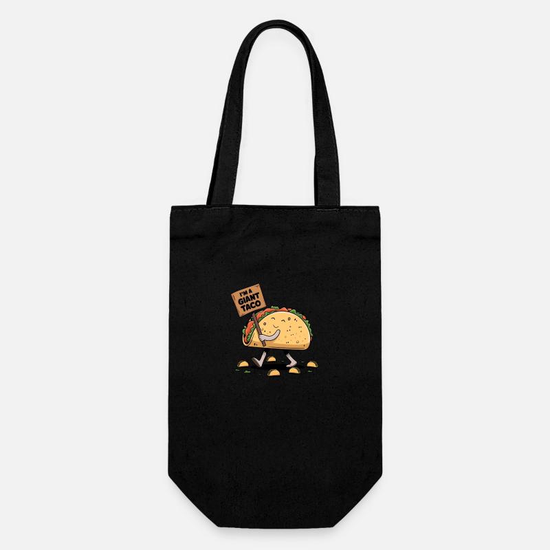 Ich bin ein riesiger Taco - Geschenkbeutel für Flaschen - Schwarz