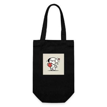Heart Bringer Doggy - Gift Bag for Bottles - black - Front