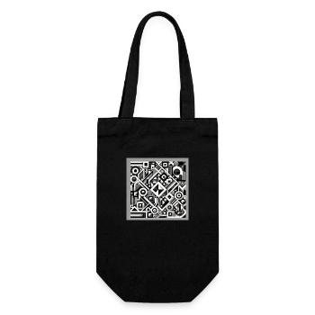 Black and white chaos - Gift Bag for Bottles - black - Front