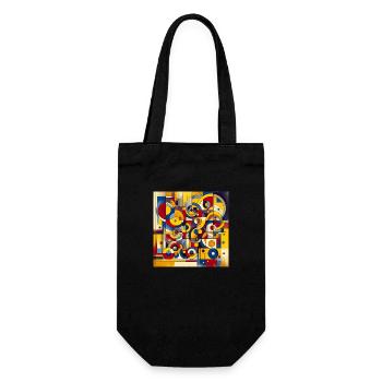 Abstrakte Kunst - Geschenkbeutel für Flaschen - Schwarz - Vorne