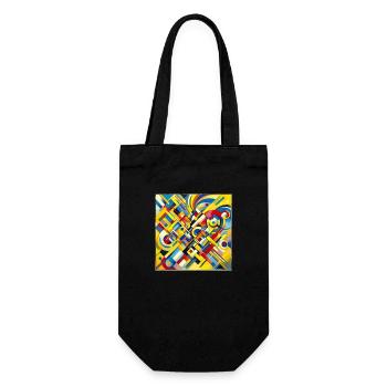 Abstrakte Kunst - Geschenkbeutel für Flaschen - Schwarz - Vorne