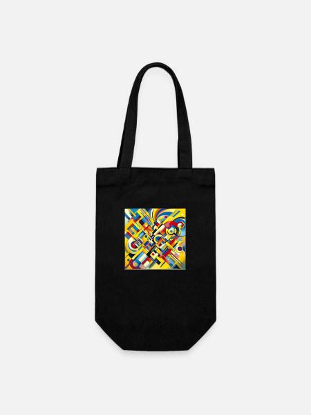 Abstrakte Kunst - Geschenkbeutel für Flaschen - Schwarz
