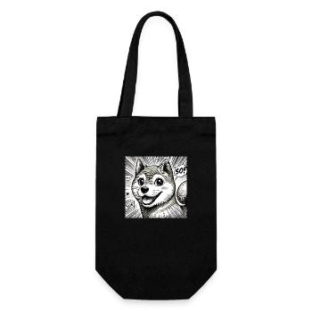 Shiba Inu Manga - Sac à bouteille - noir - Devant