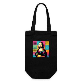 Mona Lisa pop art - Sac à bouteille - noir - Devant