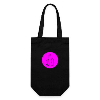 Fuck You, Fuck Off, Fck U, Fuck you fucking fuck - Geschenkbeutel für Flaschen - Schwarz - Vorne