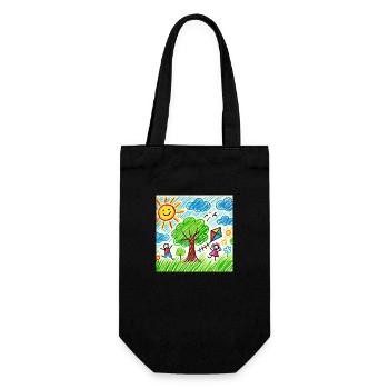 Sommer-T-Shirt - Geschenkbeutel für Flaschen - Schwarz - Vorne
