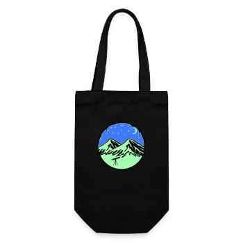 Starry Sky Mountains Telescope - Gift Bag for Bottles - black - Front