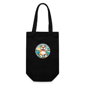 Pitbull American Bully Sea - Gift Bag for Bottles - black - Front