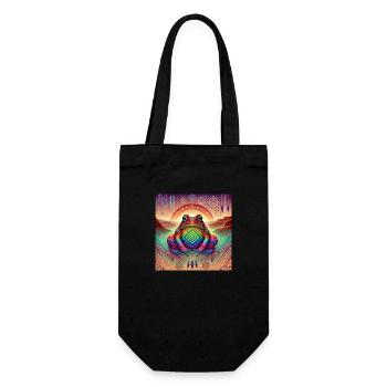 Power Animal Frog - Gift Bag for Bottles - black - Front