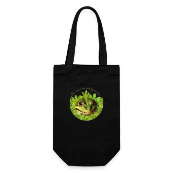 Grenouille Prince Roi Embrasse-Moi - Sac à bouteille - noir - Devant