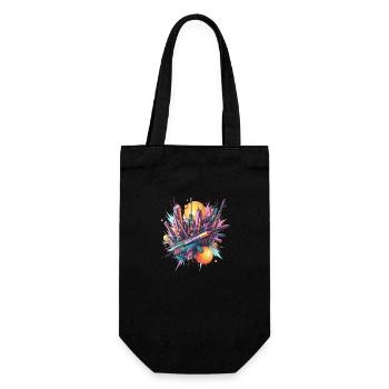 Abstract City - Gift Bag for Bottles - black - Front