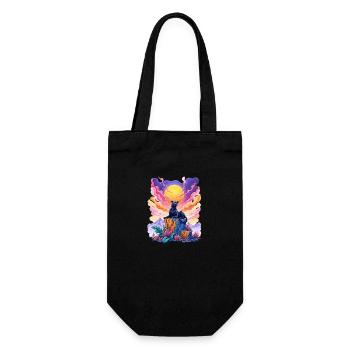 Panther on top - Gift Bag for Bottles - black - Front