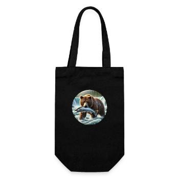 Grizzly Bear - Gift Bag for Bottles - black - Front