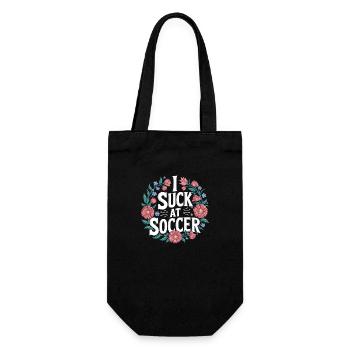 I Suck At Soccer 10 - Geschenkbeutel für Flaschen - Schwarz - Vorne