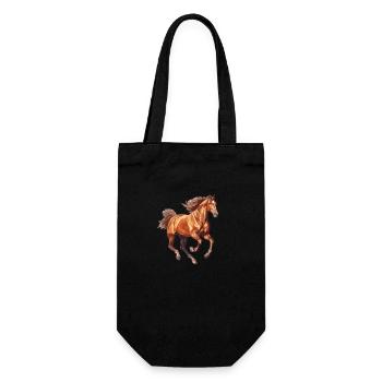 Galloping Horse - Gift Bag for Bottles - black - Front