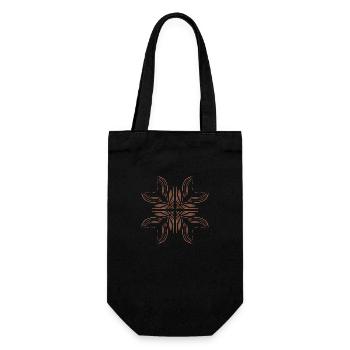 Feuer Flosse - Geschenkbeutel für Flaschen - Schwarz - Vorne