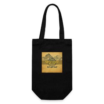 Adventure Awaits Vintage Map Travel Explorer - Gift Bag for Bottles - black - Front
